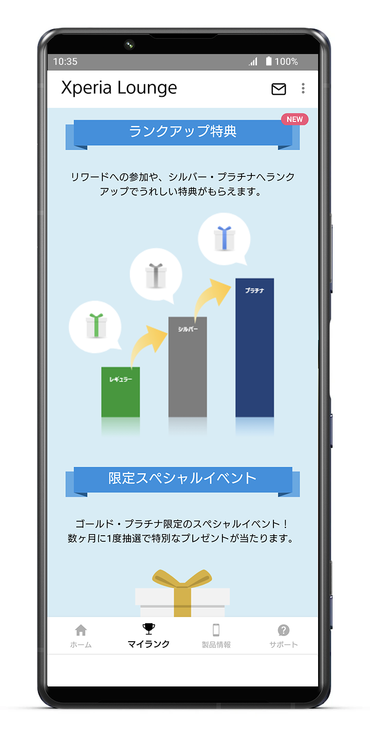 ランクアップ特典